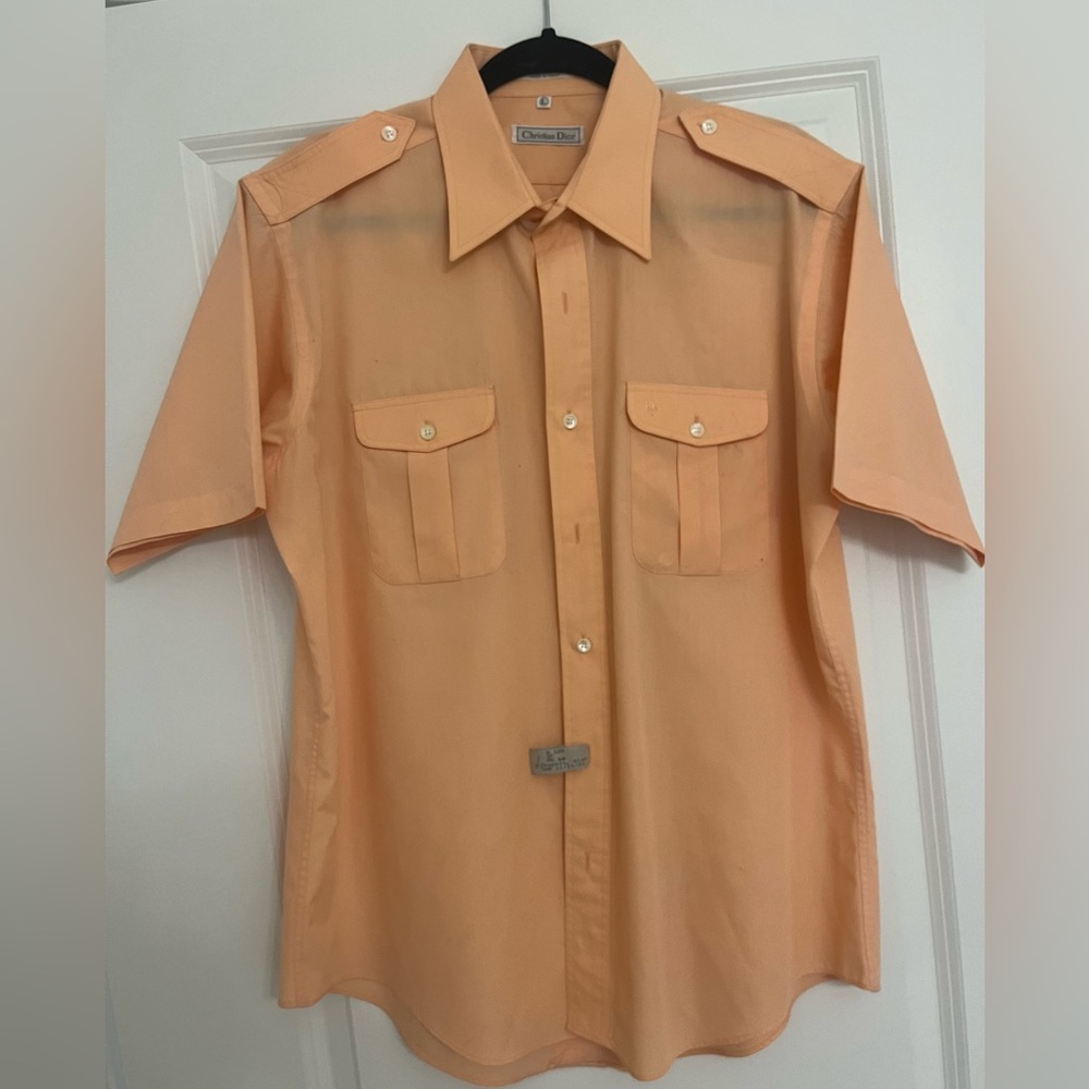 Vintage Christian Dior Short-Sleeve Button-Up